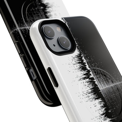 Black Tough 2.0 Magsafe Phone Case for iPhone - Static Signal Split
