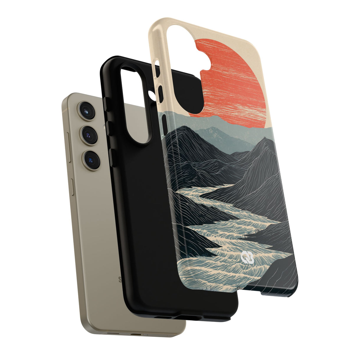 Crimson Ridge Horizon · Tough Phone Case for Samsung · Black