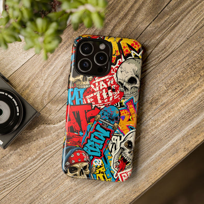 Skate Skull Riot · Tough Phone Case for iPhone · Red
