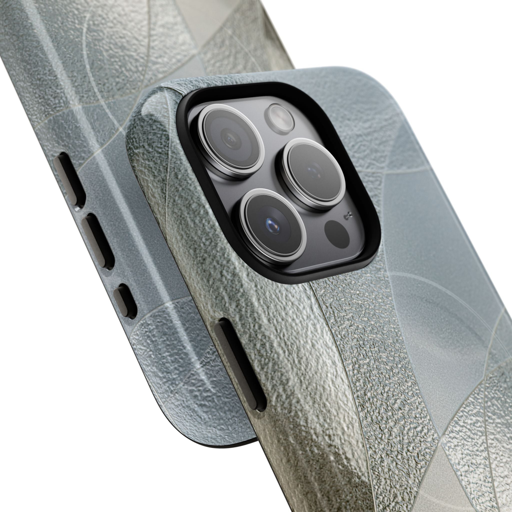 Silver Tough 2.0 Magsafe Phone Case for iPhone - Frosted Silver Mosaic