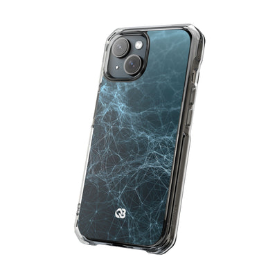 Teal Impact MagSafe Phone Case for iPhone - Arctic Neural Mesh