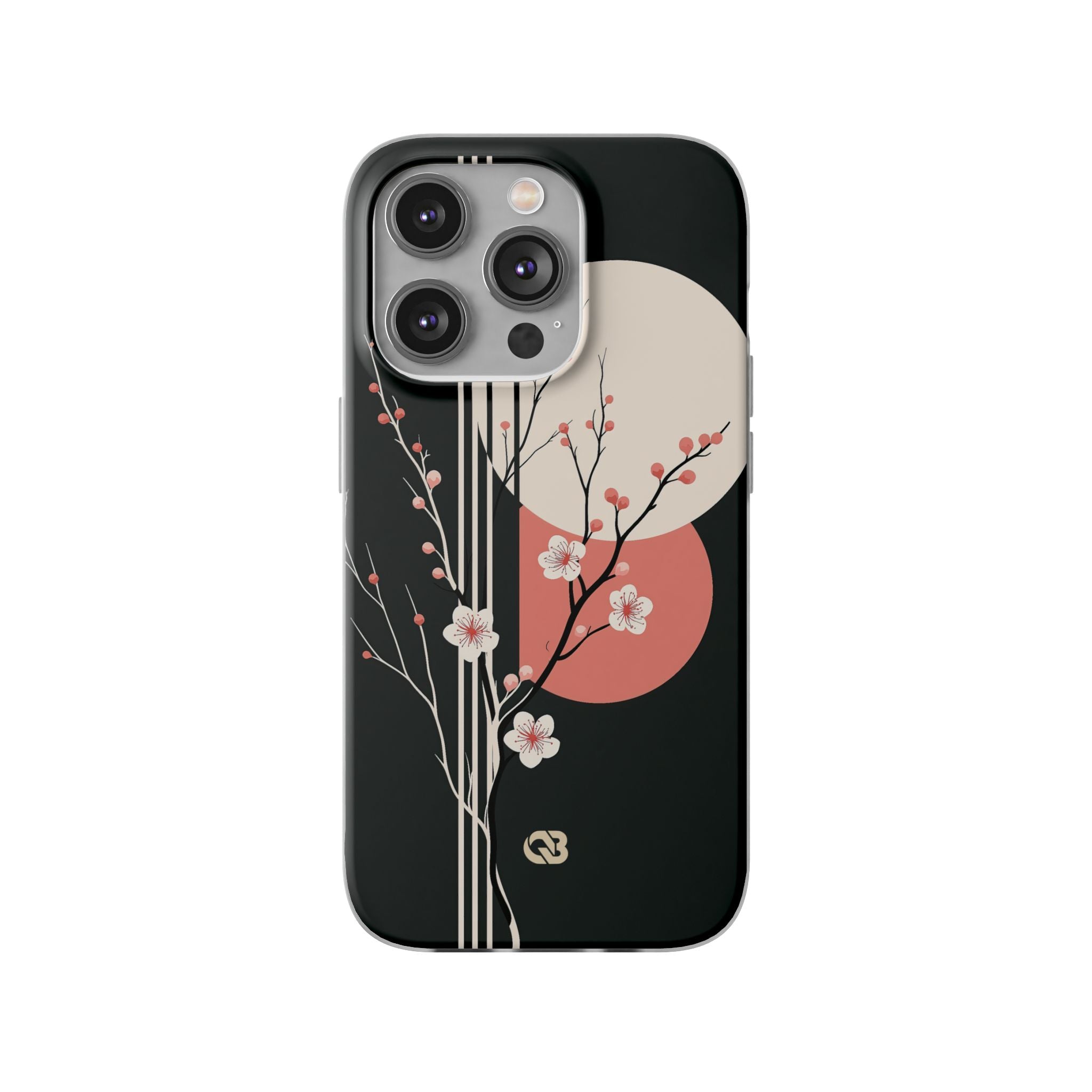 Black Lite Phone Case for iPhone - Kyoto Midnight Blossom