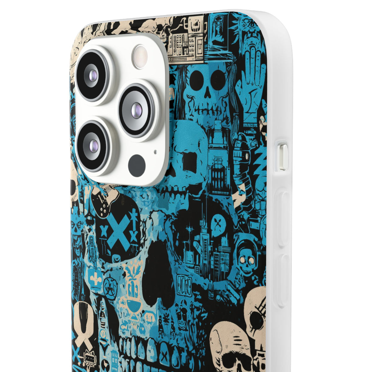 Electric Skull Graffiti · Lite Phone Case for iPhone ·  Blue