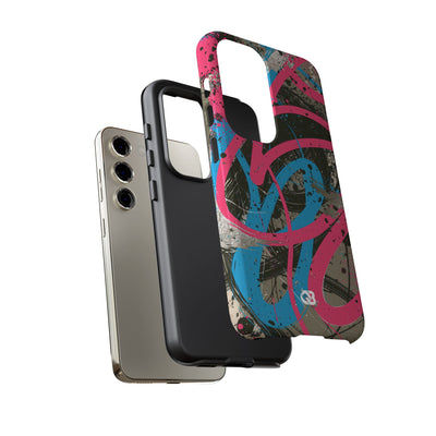 Cyber Splatter Flow · Tough Phone Case for Samsung · Pink