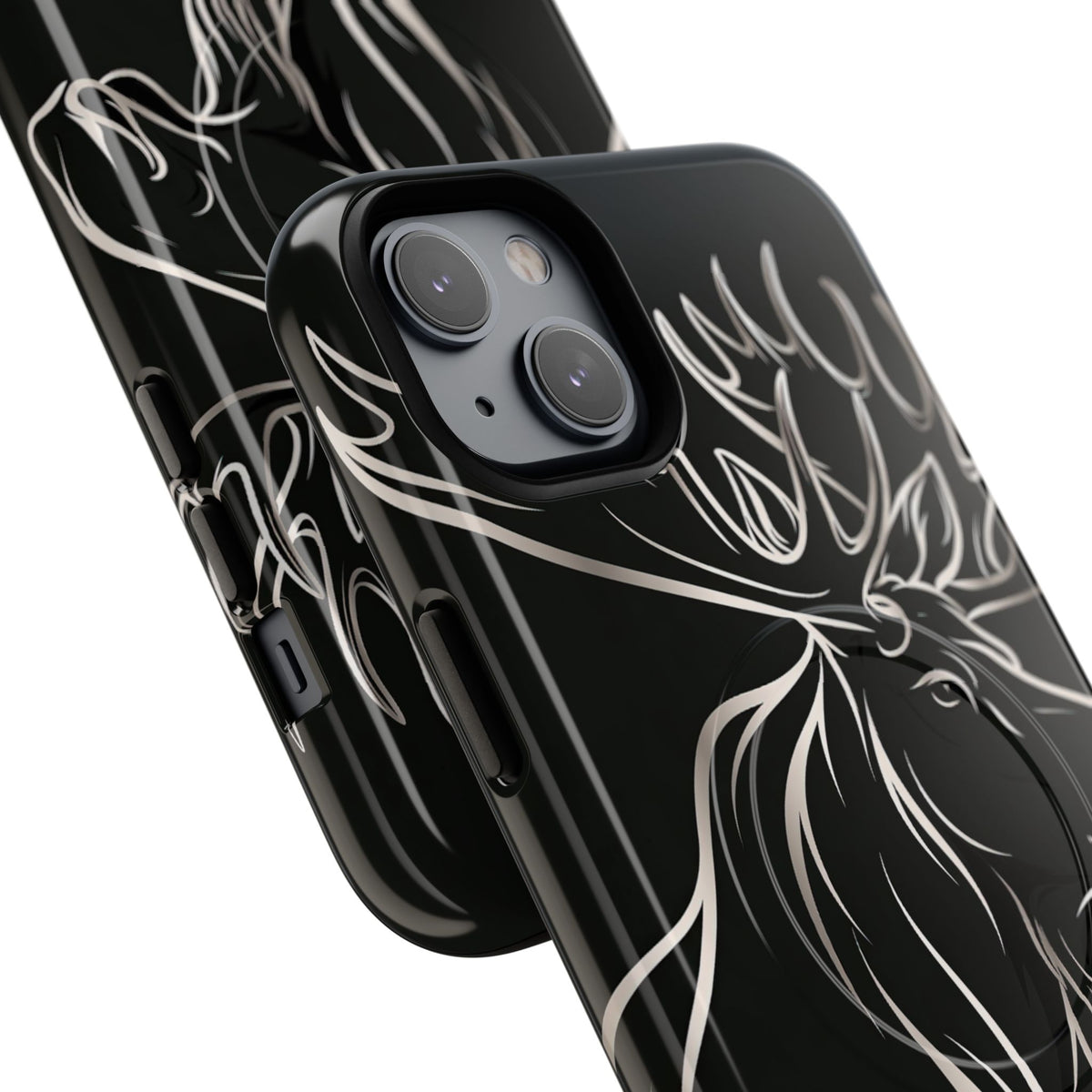 Nordic Moose Contour · Tough 2.0 Magnetic Phone Case for iPhone · Black