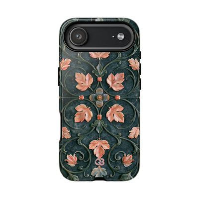 Florentine Rose Arabesque · Tough Phone Case for iPhone · Green