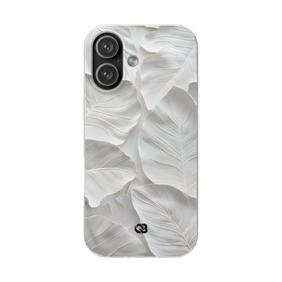 Sculpted Ivory Leaves · Soft Phone Case for iPhone