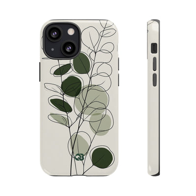 Eucalyptus Foliage Study · Tough Phone Case for iPhone · Green