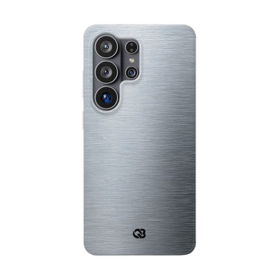 Silver Lite Phone Case for Samsung - Satin Chrome Grain