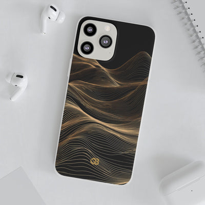 Golden Horizon Contours · Lite Phone Case for iPhone ·  Black