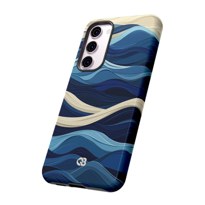 Cobalt Coast Layers · Coque de téléphone Tough pour Samsung