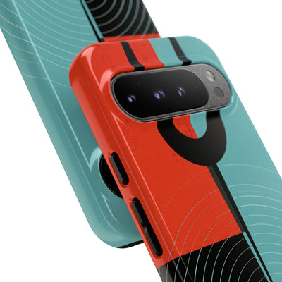 Teal Tough Phone Case for Google Pixel - Sonic Static Split