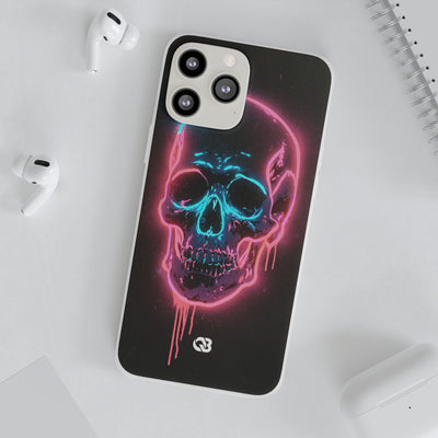 Neon Drip Skull · Lite Phone Case for iPhone ·  Black