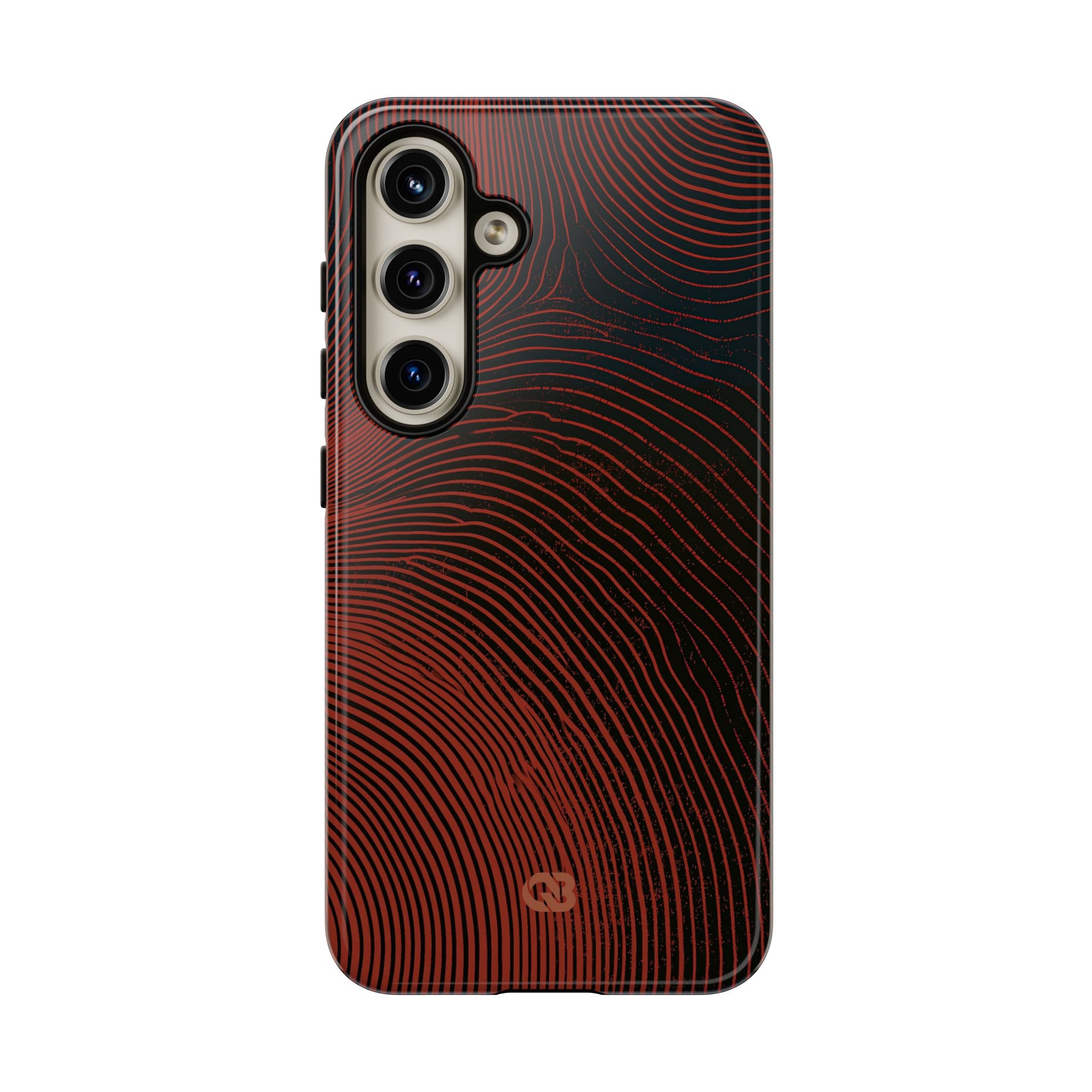 Red Tough Phone Case for Samsung - Terracotta Nerve Map