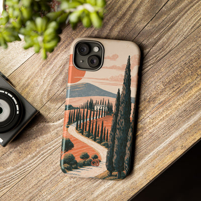 Orange Tough Phone Case for iPhone - Terracotta Ridge Trail