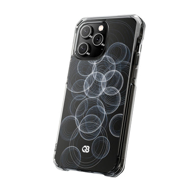 Black Impact MagSafe Phone Case for iPhone - Frosted Ring Matrix