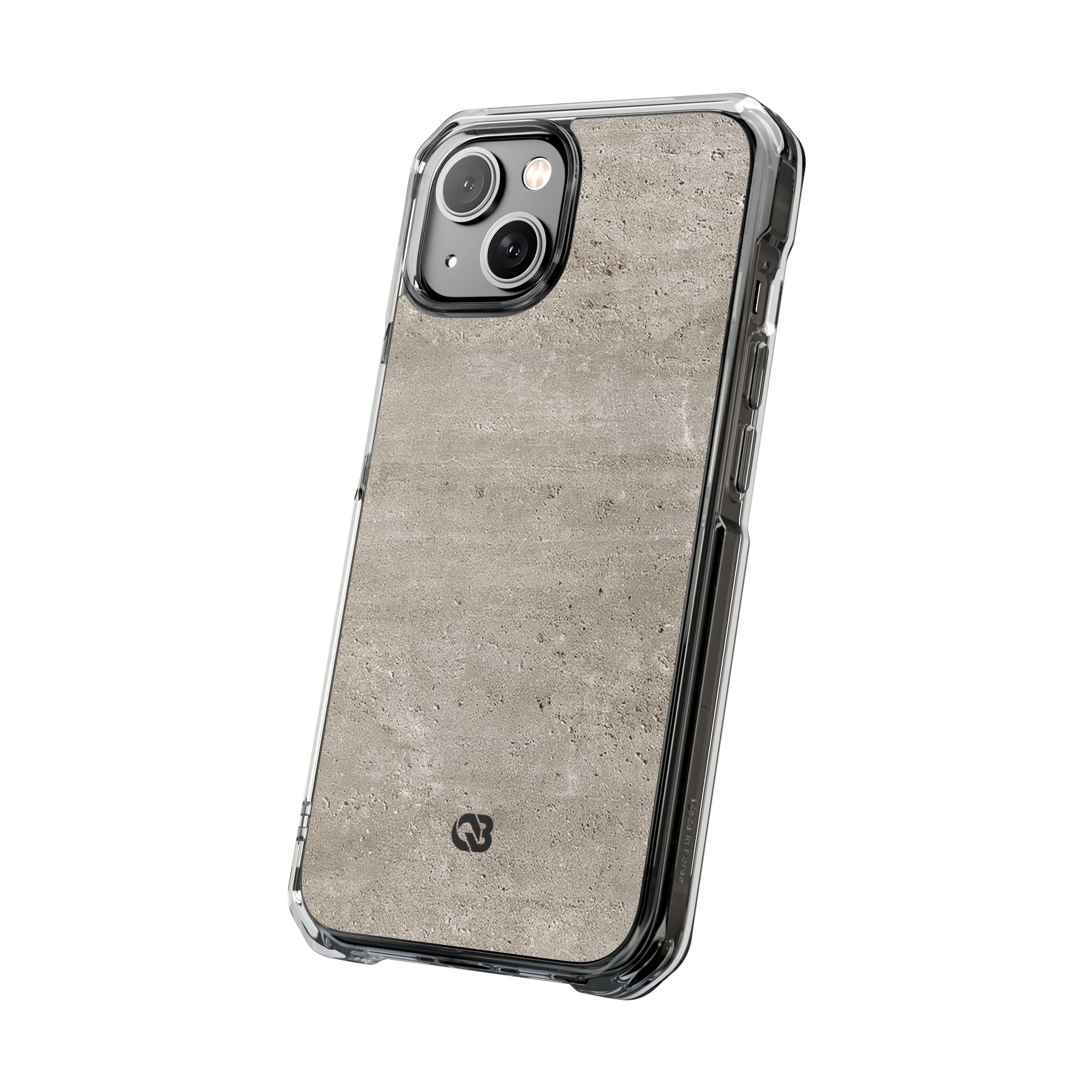 Grey Impact MagSafe Phone Case for iPhone - Brutalist Stone Grit