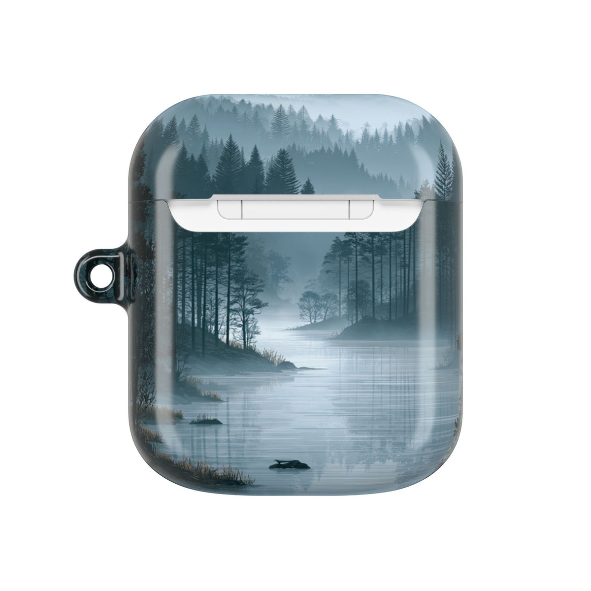 Silent Nordic Fjord · Hard Case for AirPods & AirPods Pro · Blue