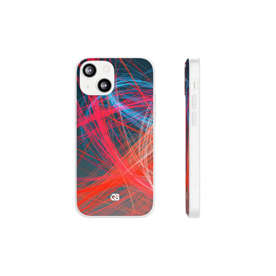 Neon Fiber Stream · Lite Phone Case for iPhone ·  Red