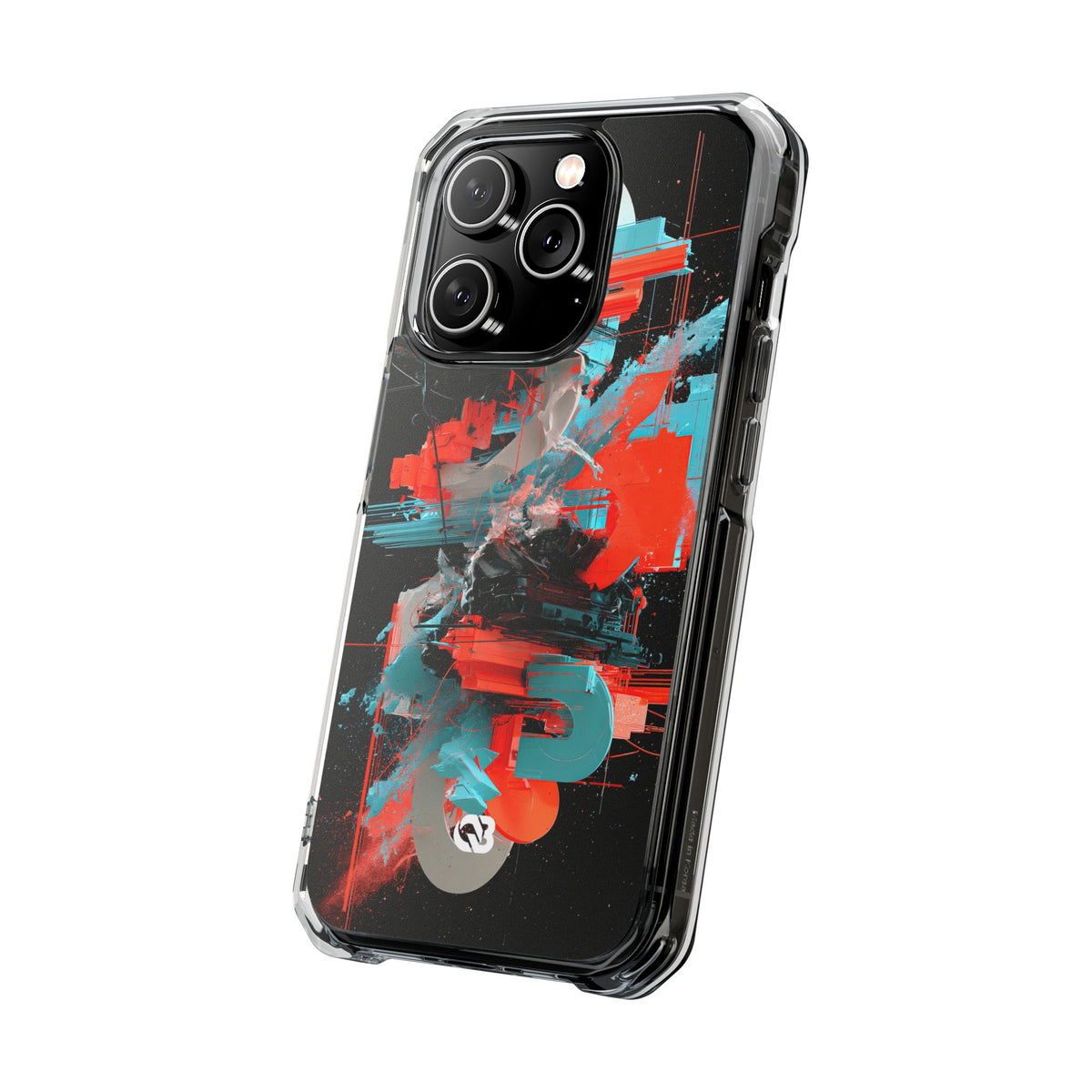 Fragmented Cyber Core · Clear Impact Magnetic Phone Case for iPhone ·  Black