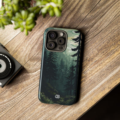 Misty Pine Shadow · Tough Phone Case for iPhone
