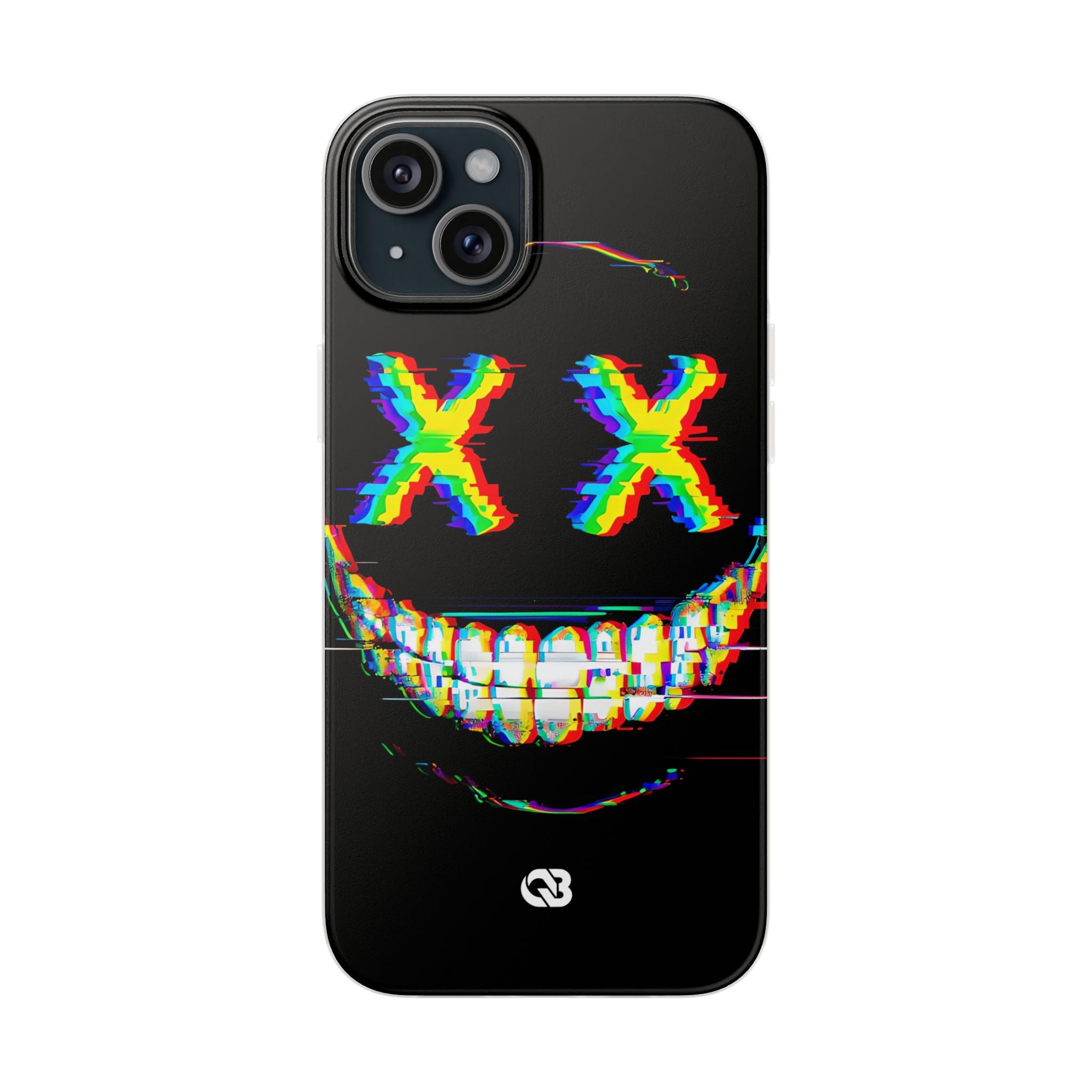 Glitch Grin Distortion · Soft Handyhülle für iPhone