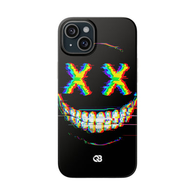 Glitch Grin Distortion · Soft Handyhülle für iPhone