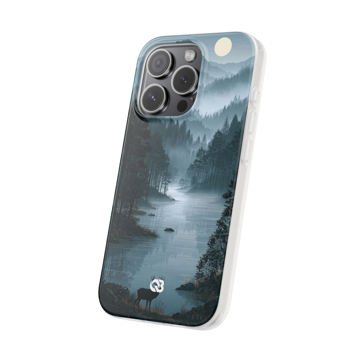 Silent Nordic Fjord · Lite Phone Case for iPhone ·  Blue