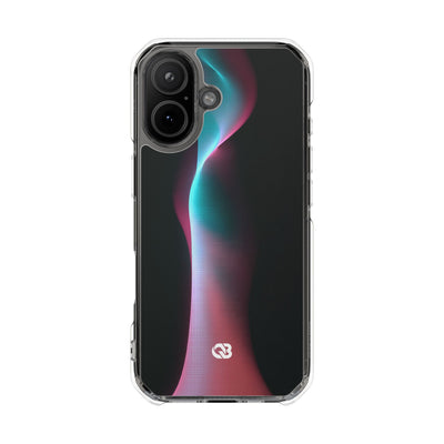 Neon Pixel Flow · Clear Impact Magnetic Phone Case for iPhone · Black