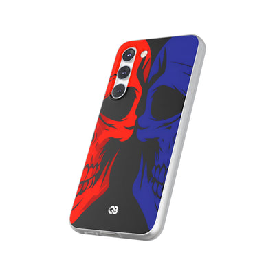 Crimson Cobalt Skulls · Soft Phone Case for Samsung