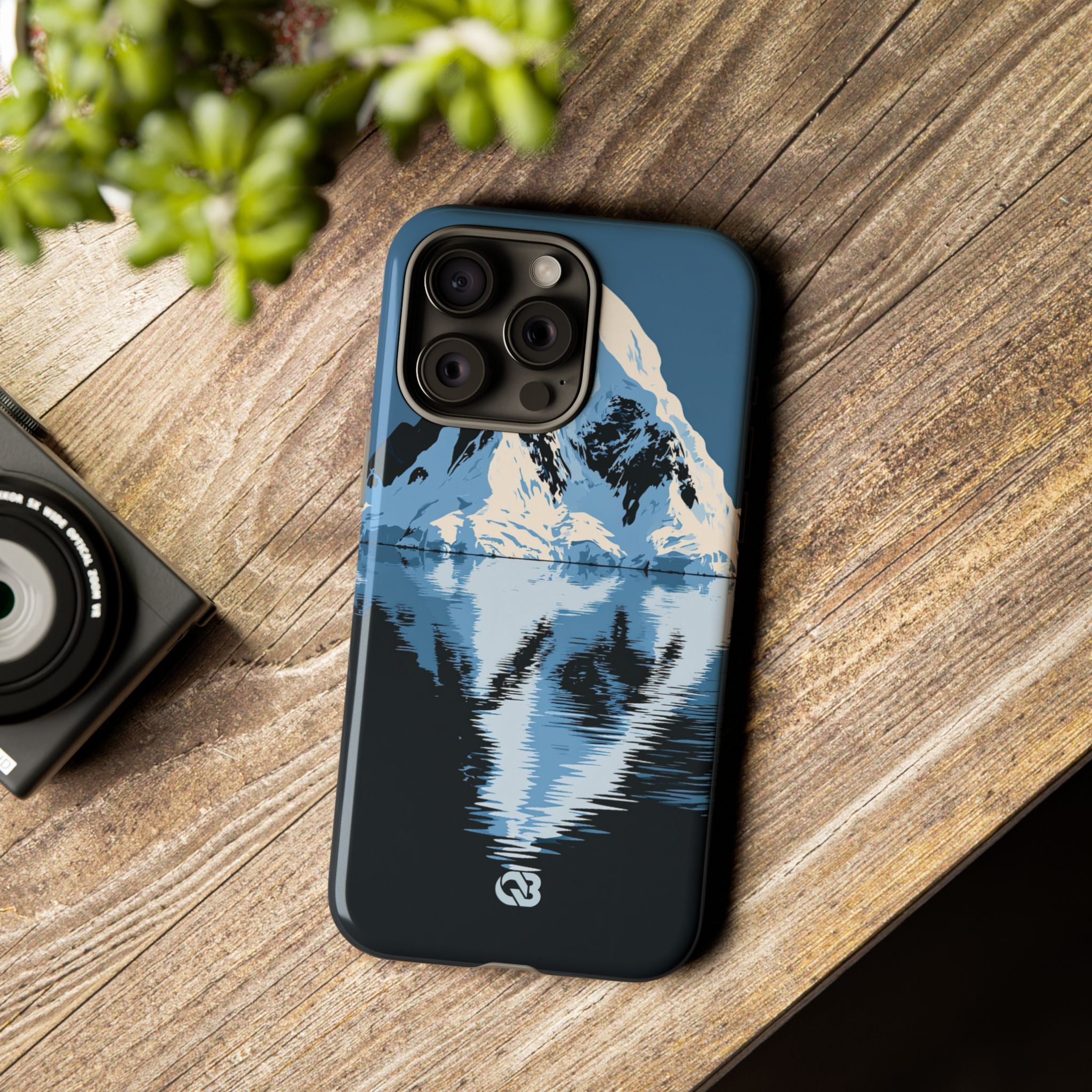 Blue Tough Phone Case for iPhone - Arctic Summit Mirror