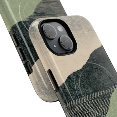 Green Tough 2.0 Magsafe Phone Case for iPhone - Moss Ridge Grain