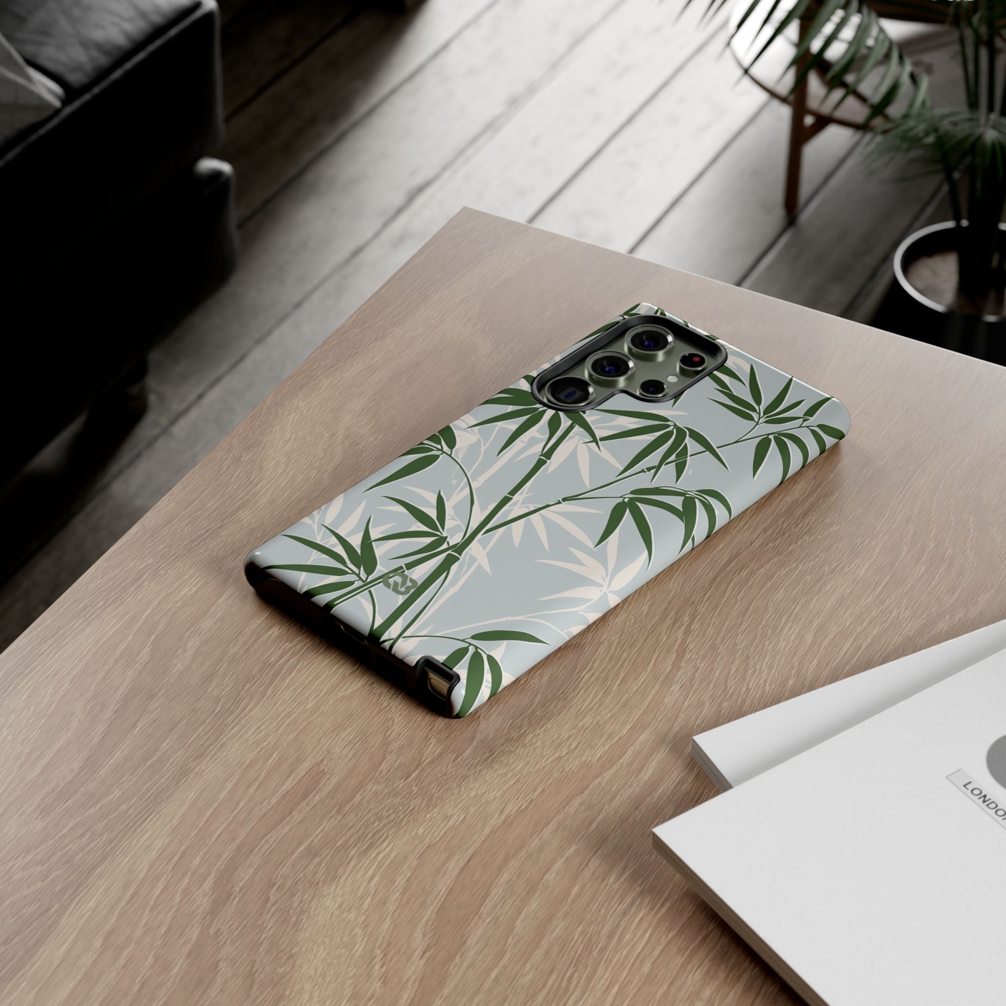 Green Tough Phone Case for Samsung - Kyoto Bamboo Canopy