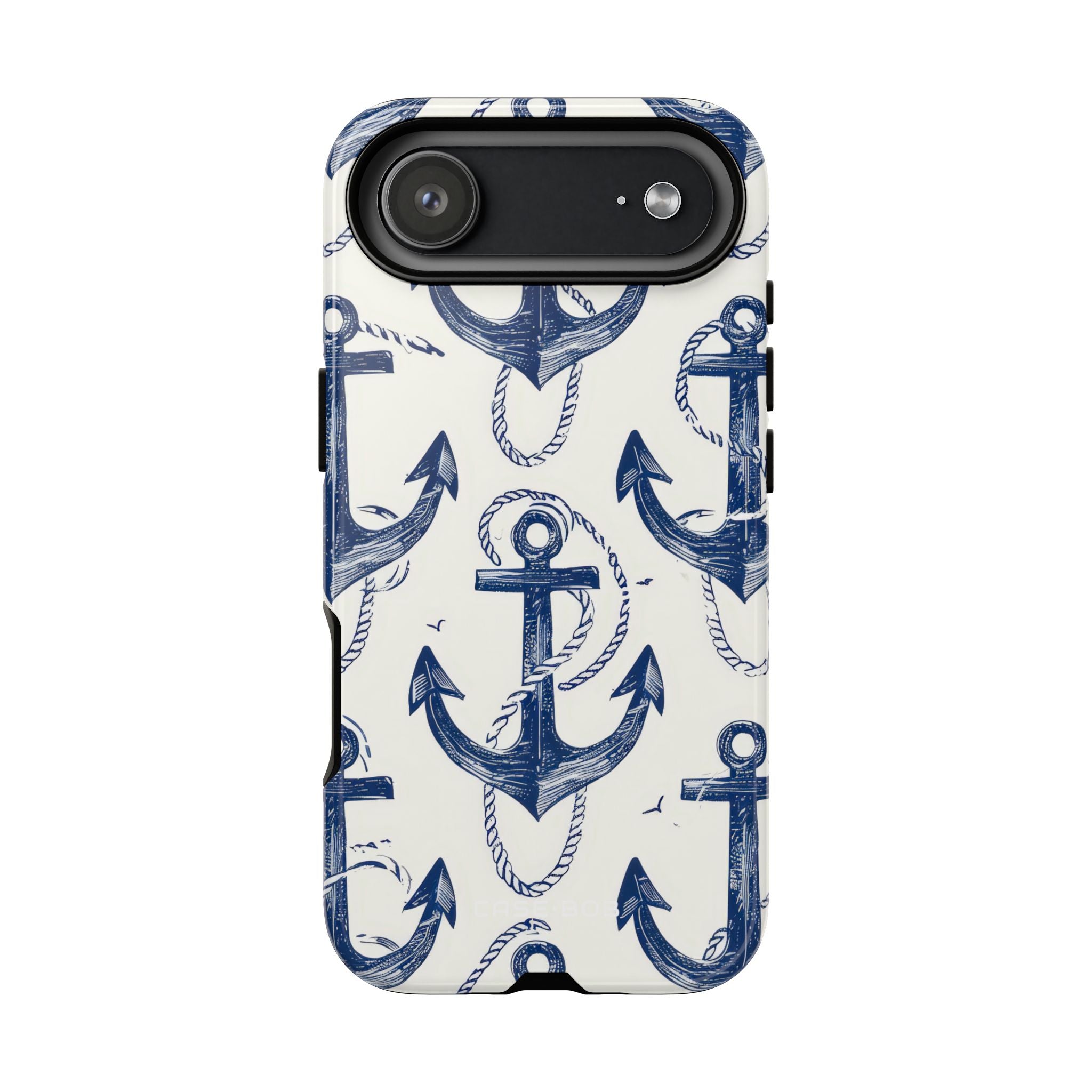 Navy Anchor Loop iPhone 17 Air Case - Tough - CASE•BOB
