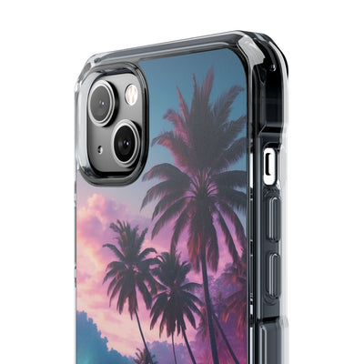 Neon Shore Palms · Impact etui na telefon dla iPhone · Magsafe