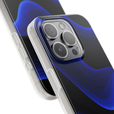 Blue Lite Phone Case for iPhone - Electric Cobalt Flow