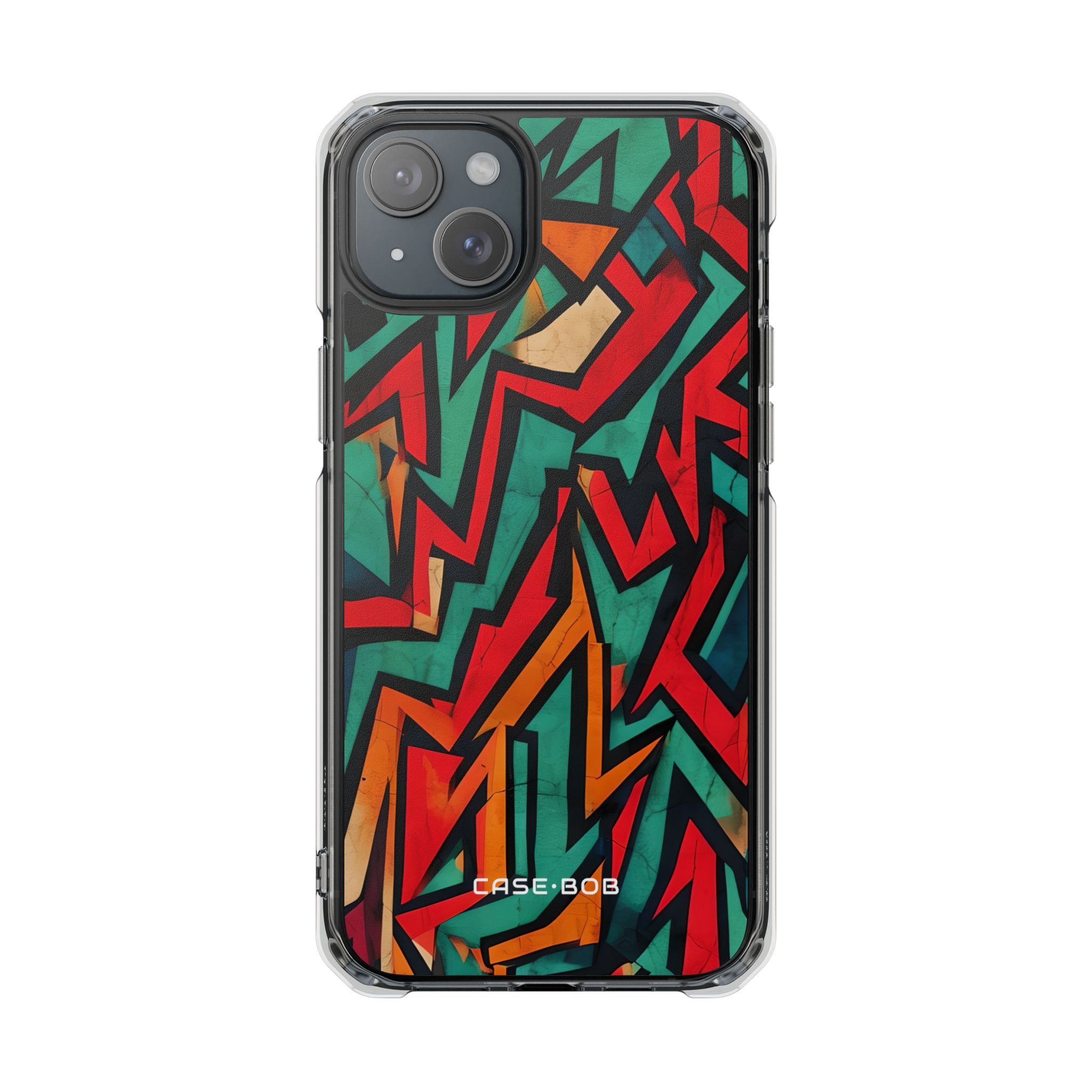 Crimson Zickzack iPhone 15 Plus Case - Impact