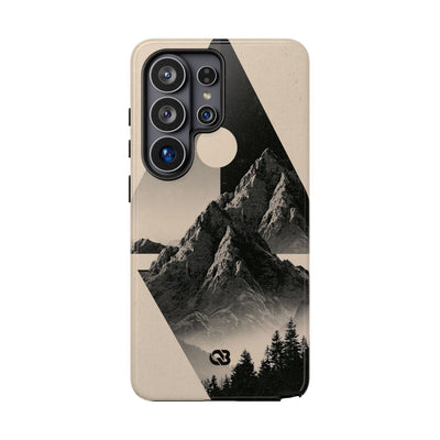 Beige Tough Phone Case for Samsung - Obsidian Summit Parchment