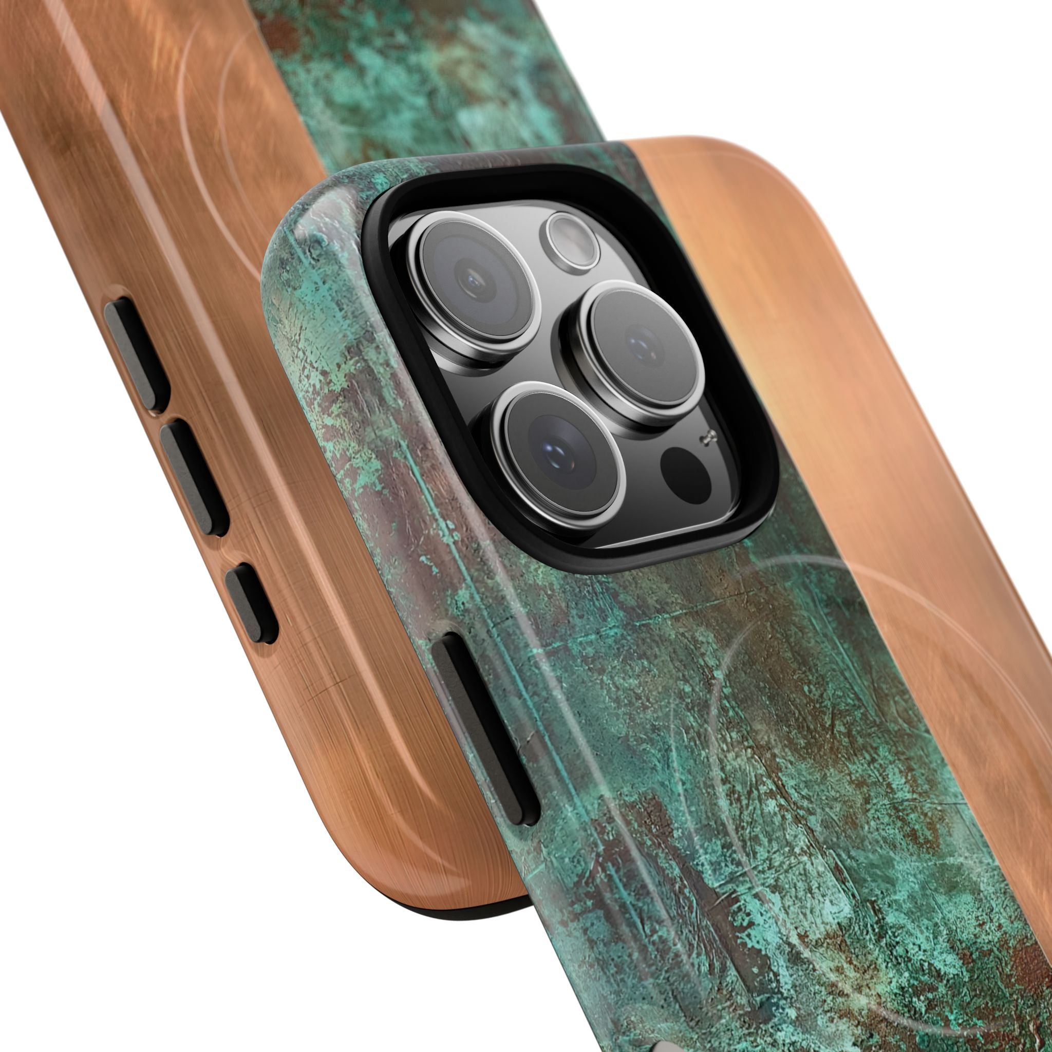 Teal Tough 2.0 Magsafe Phone Case for iPhone - Verdigris Copper Slab