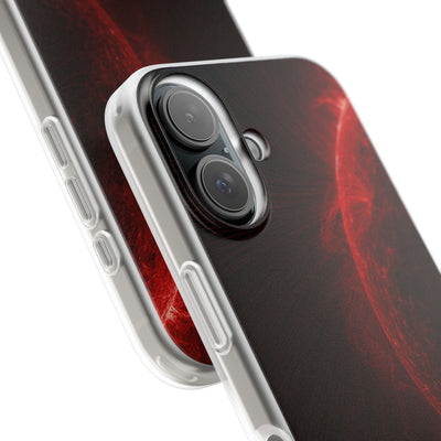 Red Lite Phone Case for iPhone - Solar Crimson Flare