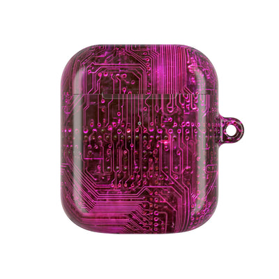 Magenta Circuit Trace · Hard Case for AirPods & AirPods Pro · Pink