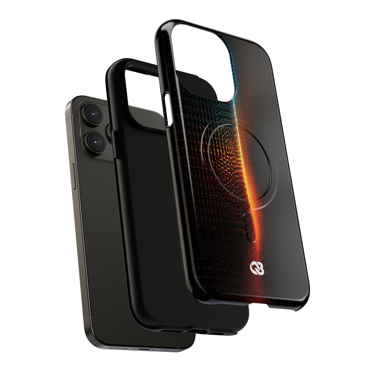 Luminous Refraction Grid · Tough 2.0 Magnetic Phone Case for iPhone · Black