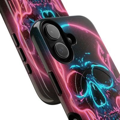 Neon Drip Skull · Tough 2.0 Magnetic Phone Case for iPhone · Black