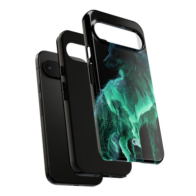 Nordic Aurora Fox · Tough Phone Case for Pixel ·  Teal