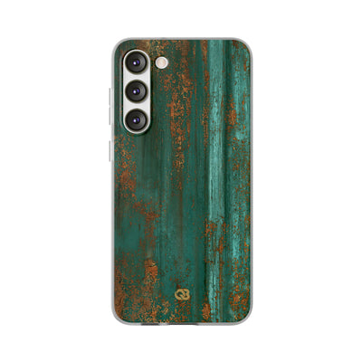 Teal Lite Phone Case for Samsung - Verdigris Copper Siding