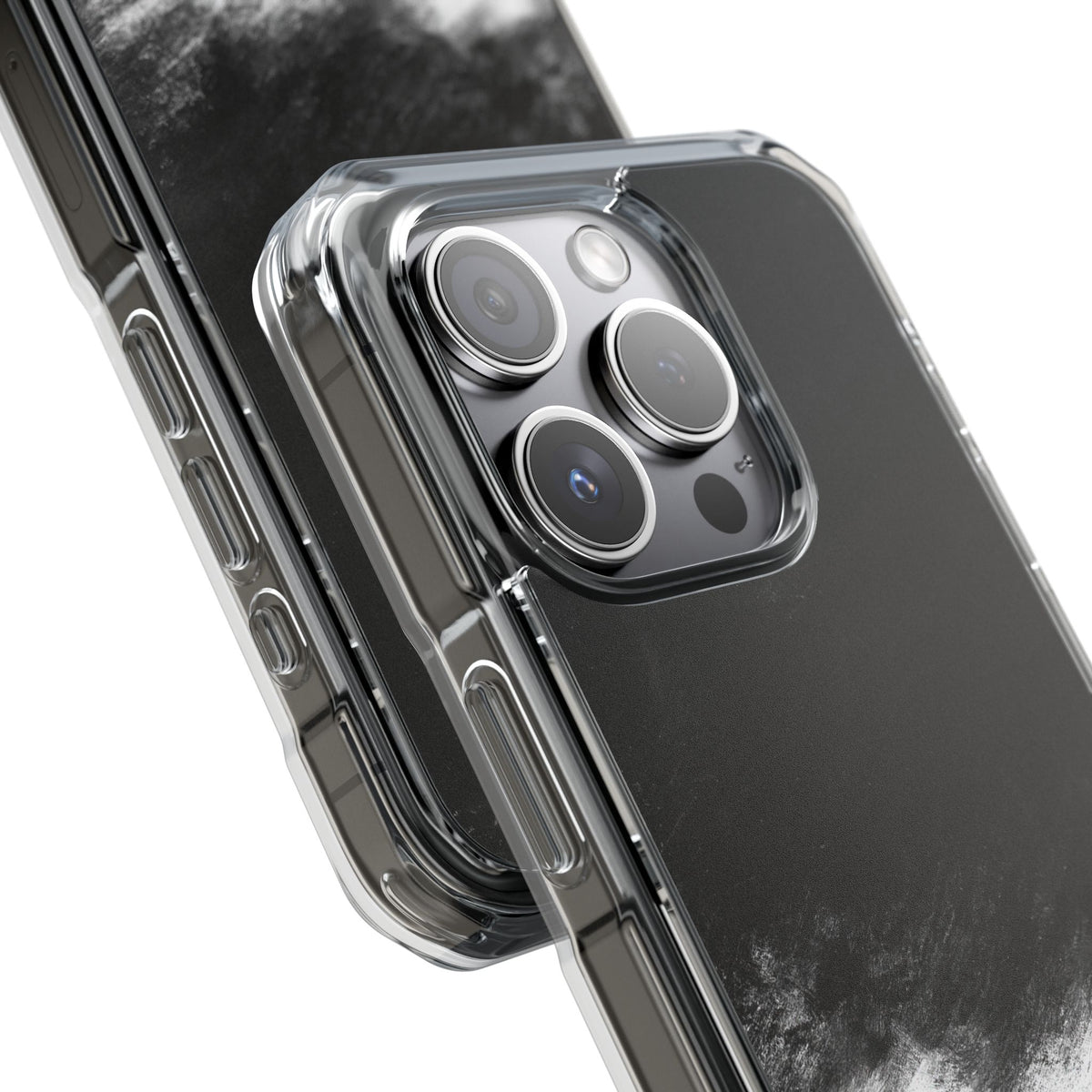 Crimson Void · Clear Impact Magnetic Phone Case for iPhone ·  Black