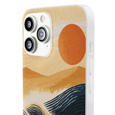 Golden Horizon Waves · Lite Phone Case for iPhone ·  Blue