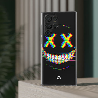 Glitch Grin Distortion · Soft Handyhülle für Samsung