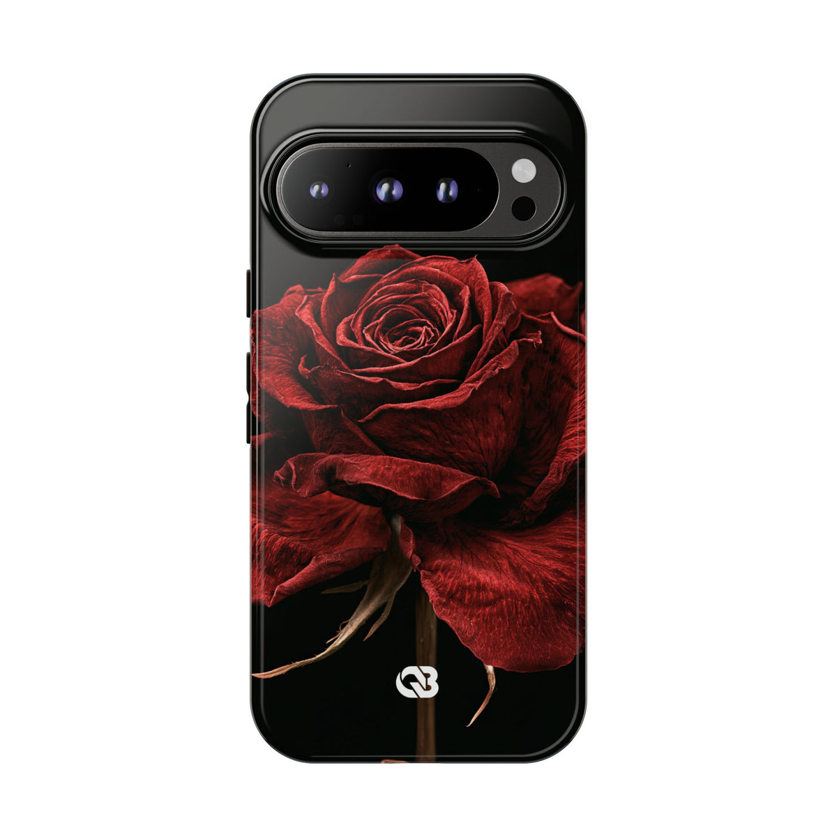 Crimson Noir Rose · Tough Phone Case for Pixel ·  Black