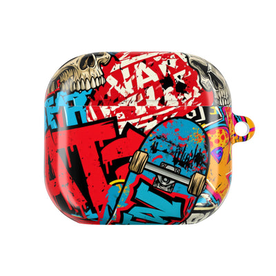 Skate Skull Riot · Hard Case for AirPods & AirPods Pro · Red